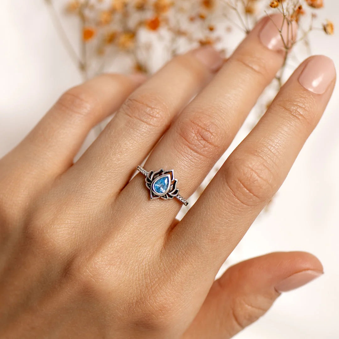 Blue Bloom Ring