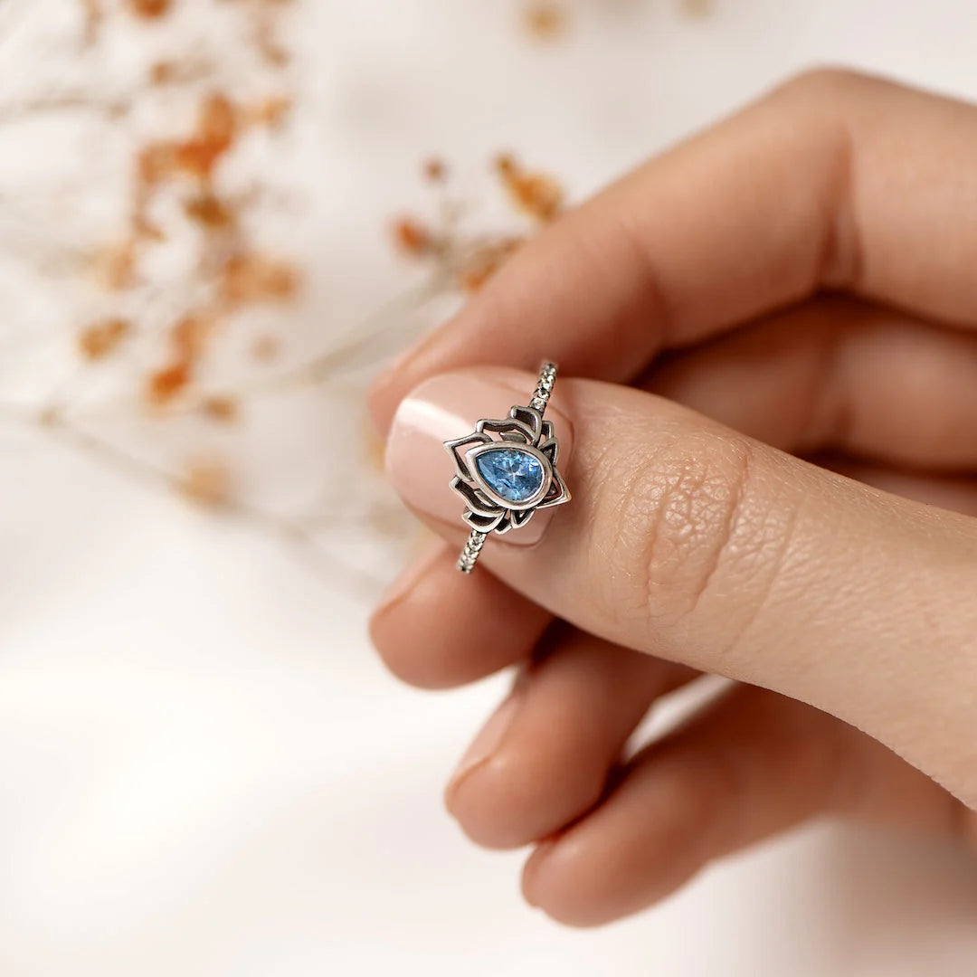 Blue Bloom Ring