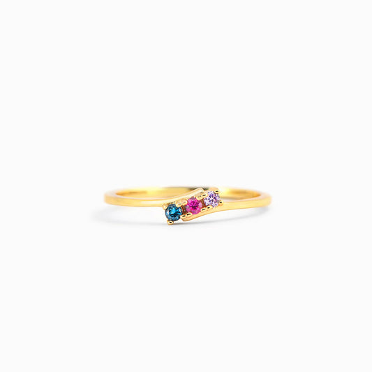"Mama's Eternal Love" Personalized 1-5 Kids Birthstone Ring