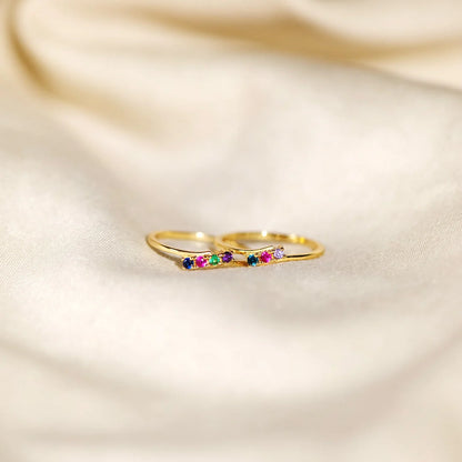 "Mama's Eternal Love" Personalized 1-5 Kids Birthstone Ring